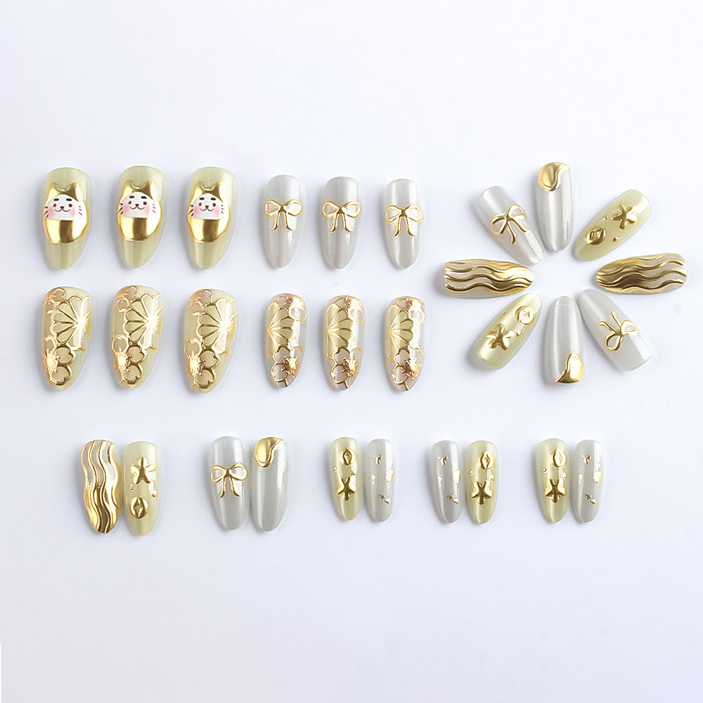 Artistic 3D Press-On Nail Art Set Stornfield