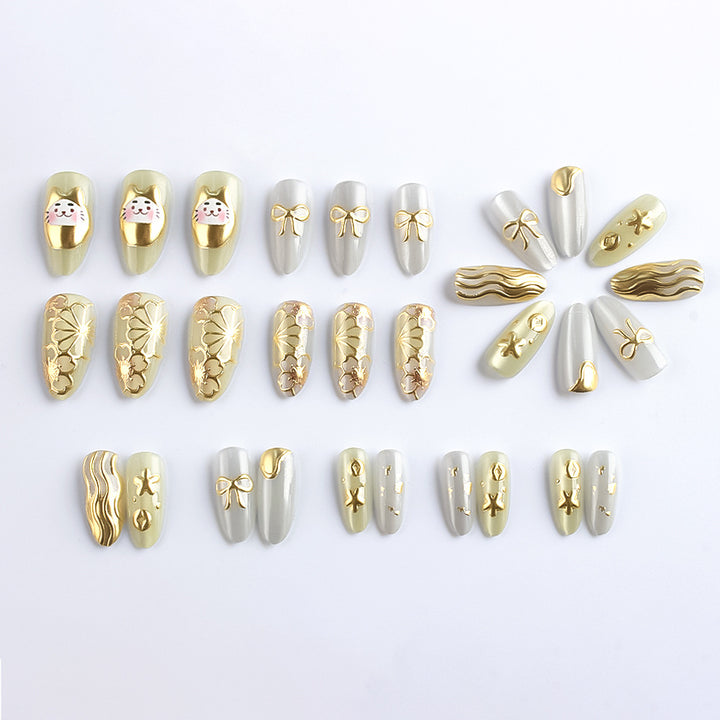 Artistic 3D Press-On Nail Art Set Stornfield