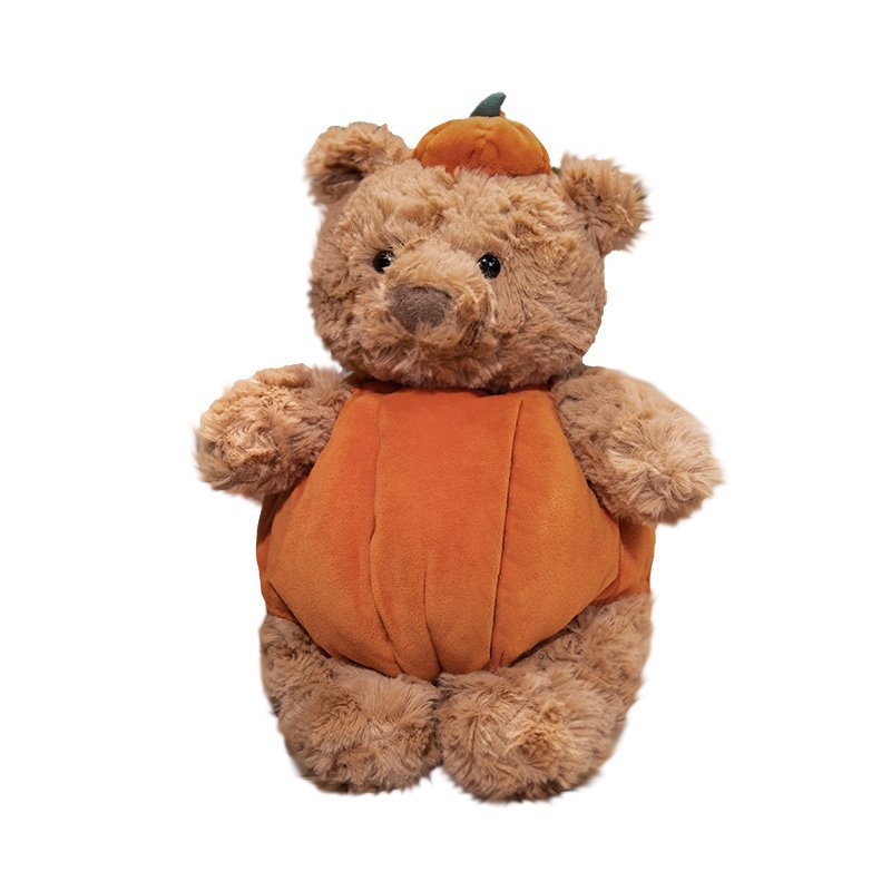 Pumpkin Costume Plush Teddy Bear with Squishy Body and Ultra-Soft Fur Stornfield