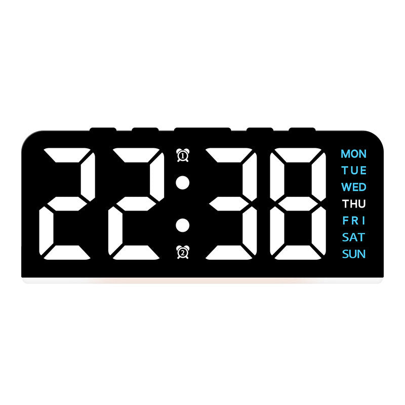 Digital alarm clock with large LED display and multifunctional display Stornfield
