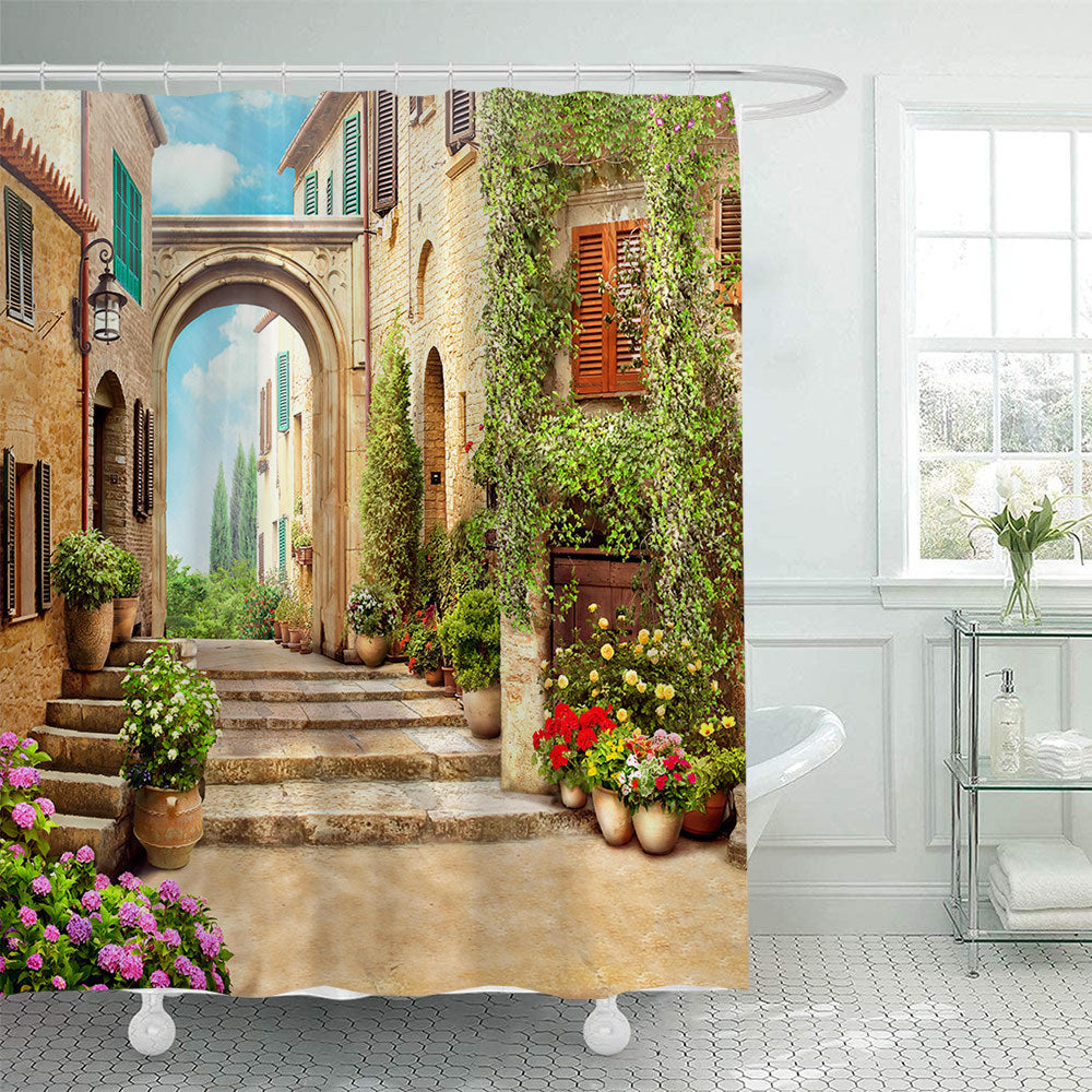 Floral Lane-Inspired Shower Curtain Stornfield