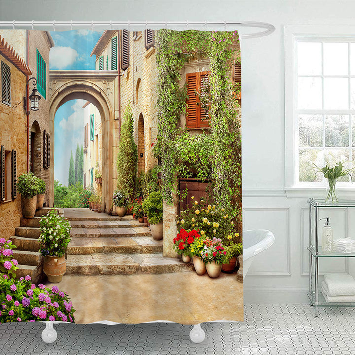 Floral Lane-Inspired Shower Curtain Stornfield
