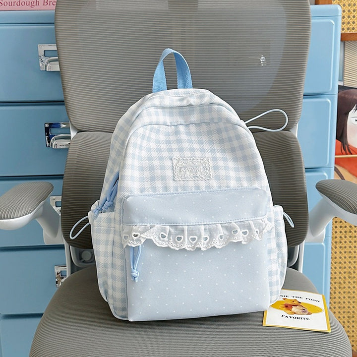 Cute Checkered Pattern Backpack Stornfield