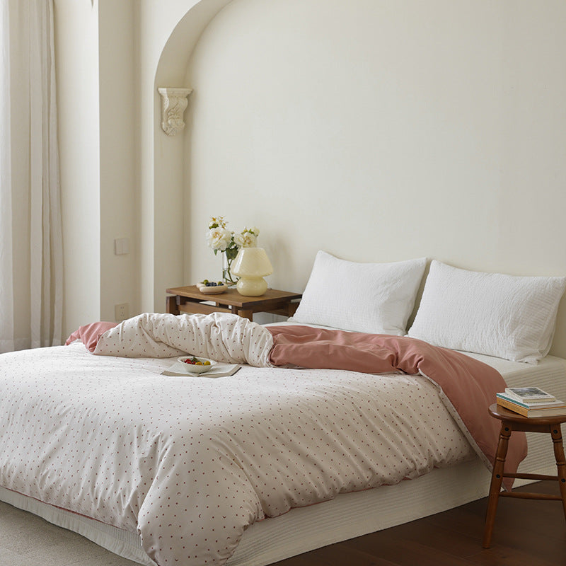 Bedding set made of high-quality cotton satin with duvet cover and pillowcases