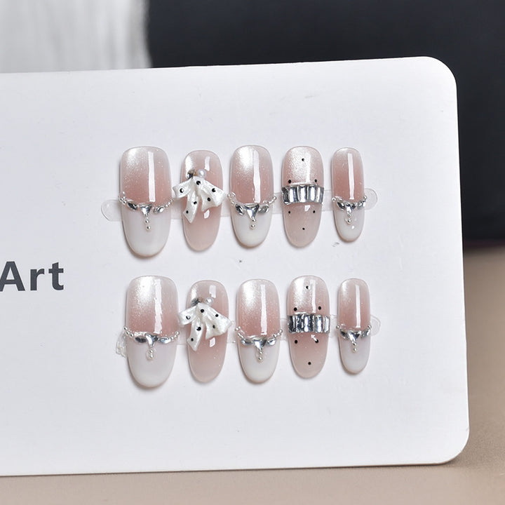 Glamorous Crystal-Studded Stiletto Press-On Nails Stornfield