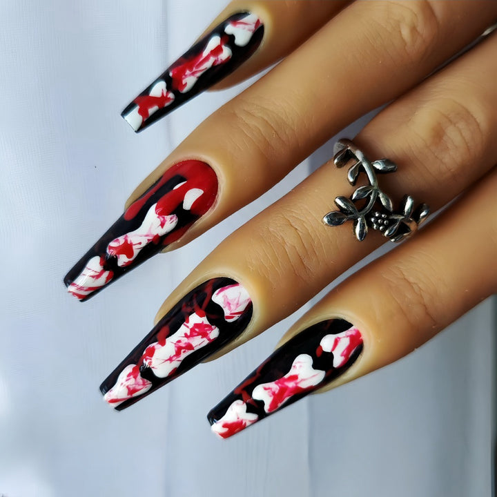 Creative art nails with exciting splatter pattern Stornfield