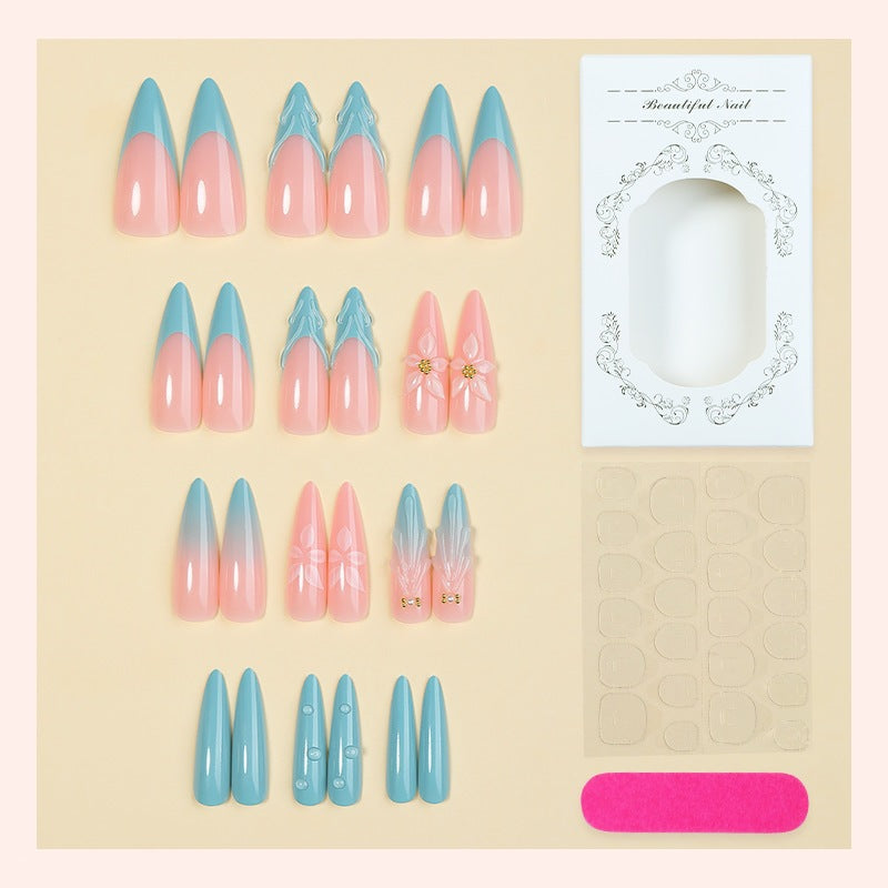 Creative nail art set with blooming accents and elegant designs Stornfield