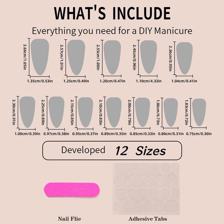 Acrylic nail set with creative, sparkling accents Stornfield