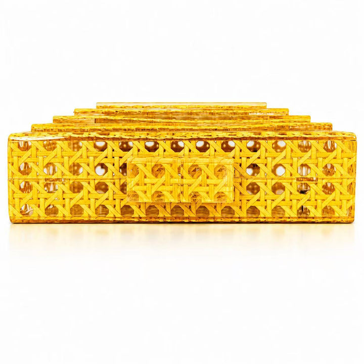 Artisan Woven Rattan Clutch