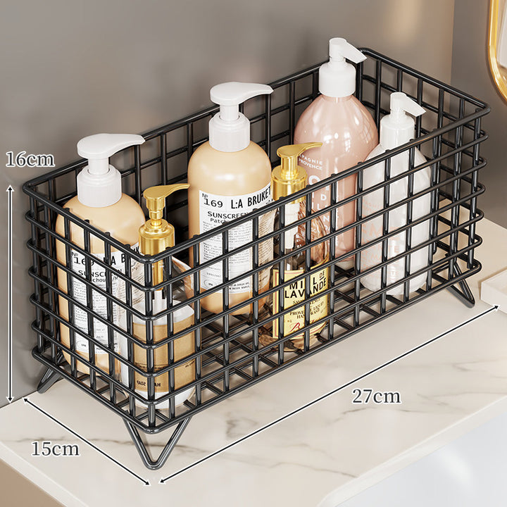 Metal Grid Countertop Dispenser Caddy with Elevated Wire Legs