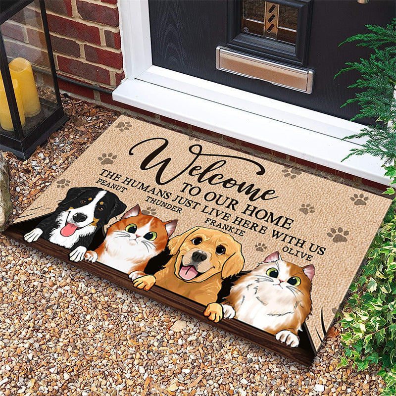Personalized Pet-Themed Welcome Mat