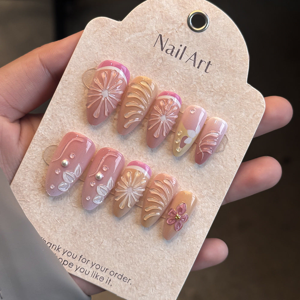 Elegant Press-On Nail Art Set Stornfield