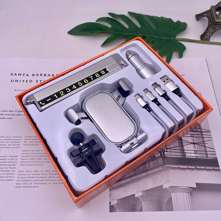 Unisex cordless car charging holder with integrated phone holder Stornfiled