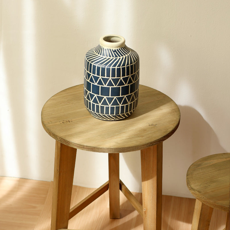 Rustic side table made of solid wood Stornfield
