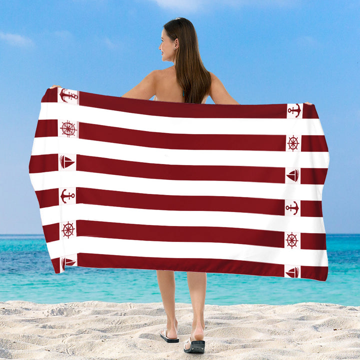 Beach towel with cheerful salamander and ice cream design Stornfield