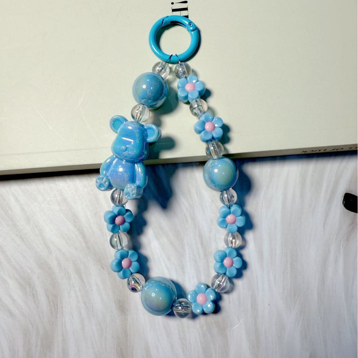 Playful Bear-Themed Beaded Keychain Stornfield