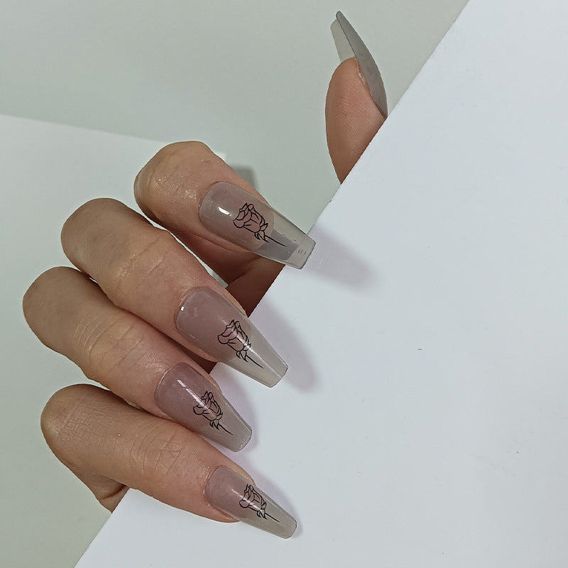 Artificial nail set with unique patterns Stornfield
