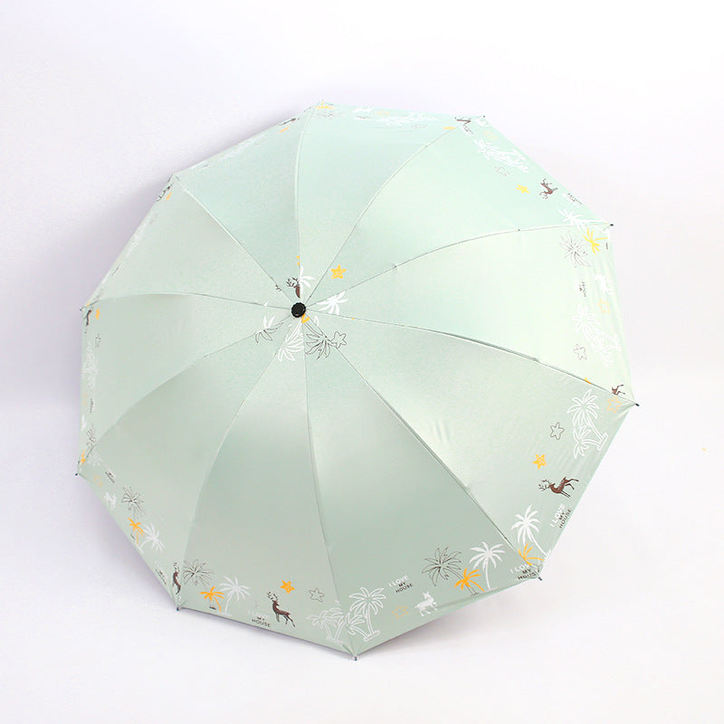 Women's Folding Umbrella with Animal Print Stornfield