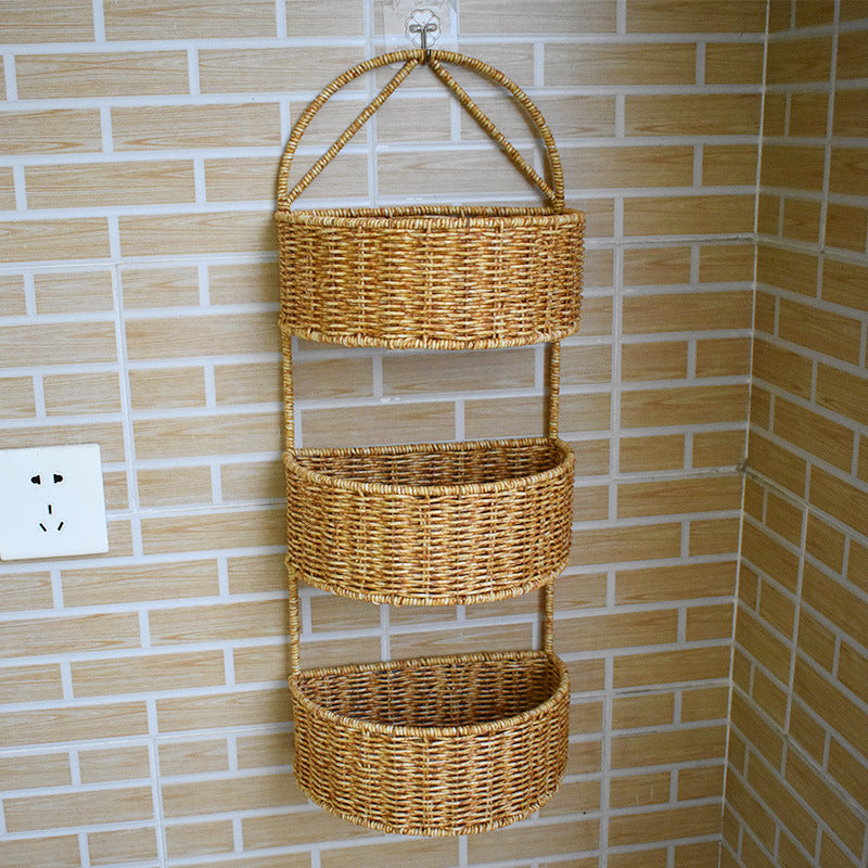 Multi-Tiered Woven Wall Hanging Storage Basket Stornfield