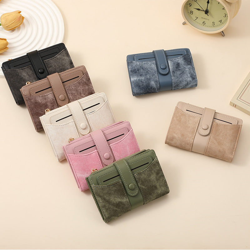 Textured Multi-Pocket Snap Closure Wallet Stornfield