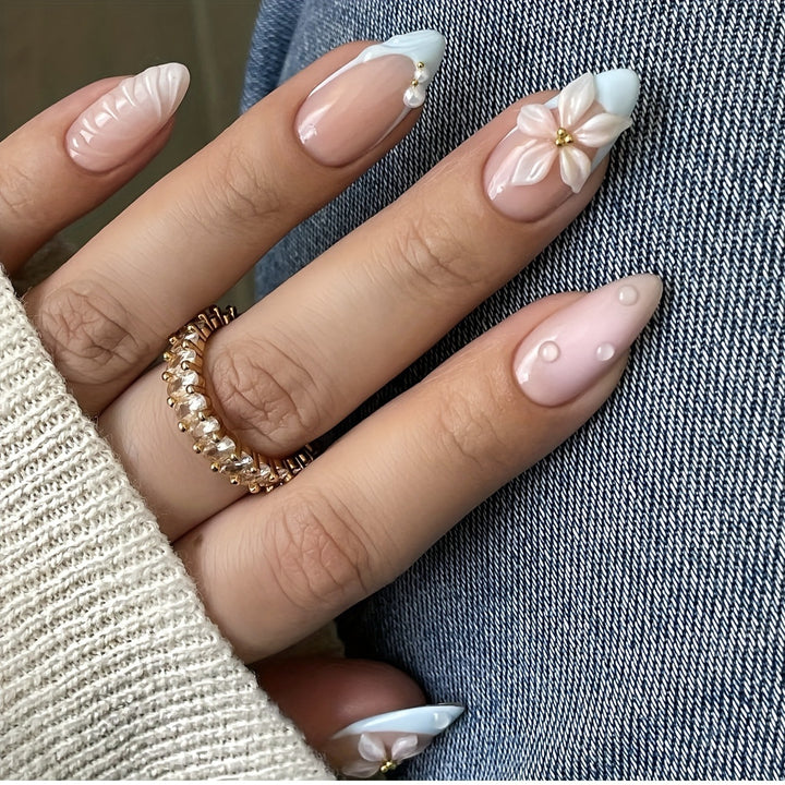 Artistic Floral Nail Enhancements Stornfield