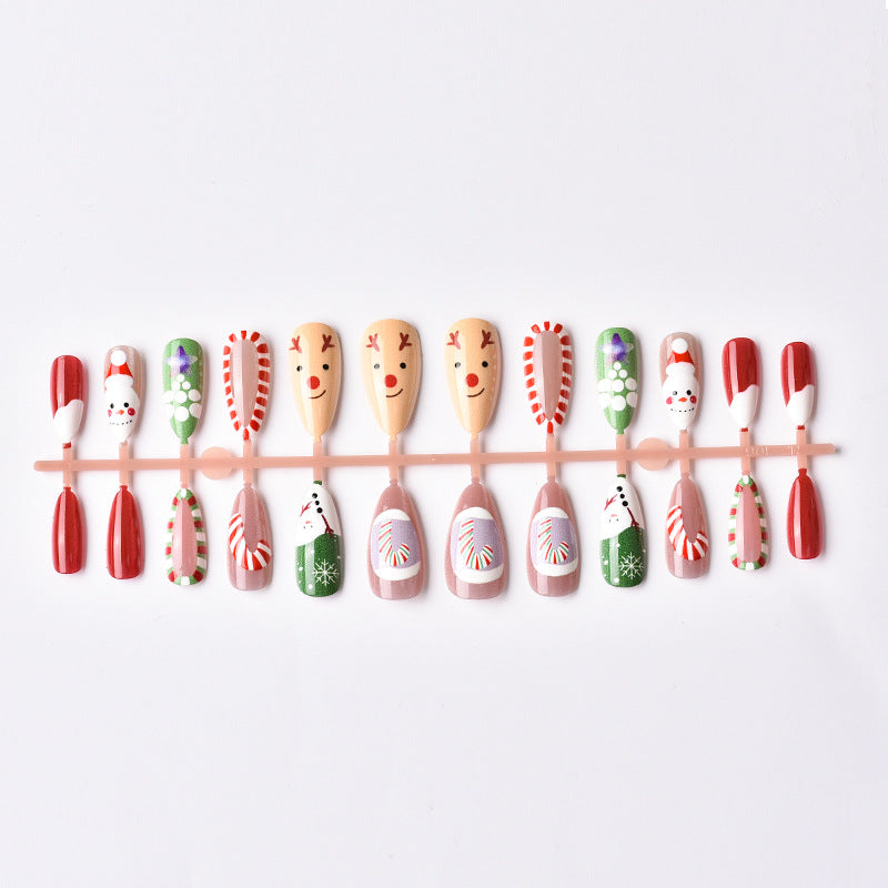 Festive Holiday-Themed Press-On Nail Art Set Stornfield 1790636733