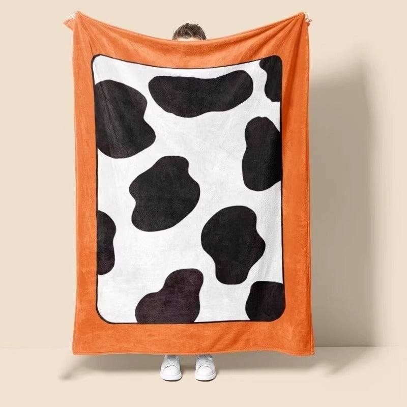 Cow Print Plush Blanket