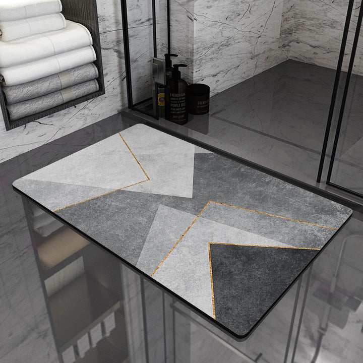 Geometric Pattern Bath Mat