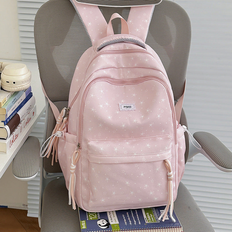 Fun Star-Embellished Student Backpack Stornfield