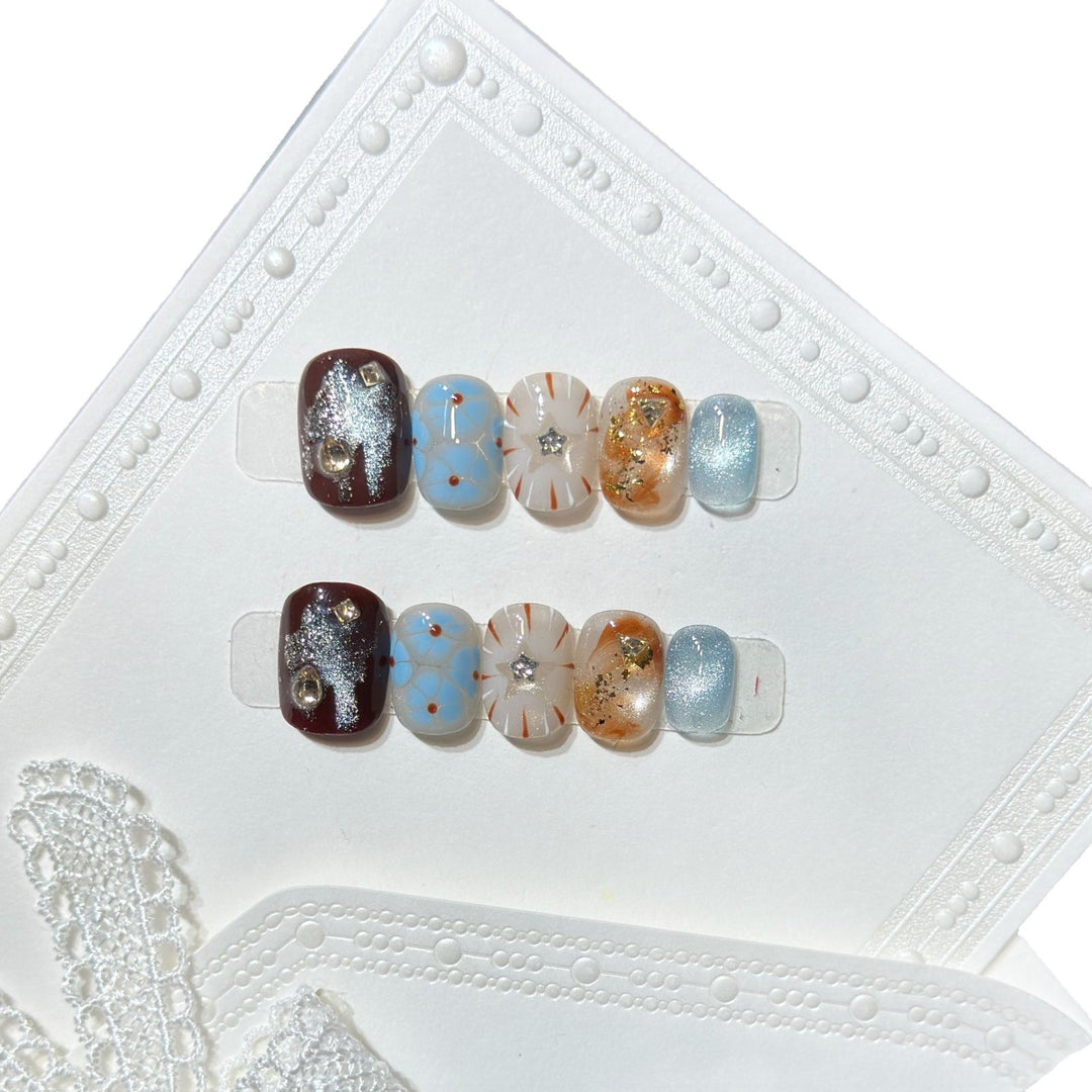 Stylish Glitter Press-On Nail Set Stornfield
