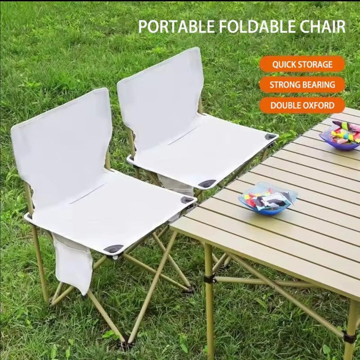 Women folding camping chair with backrest Stornfield
