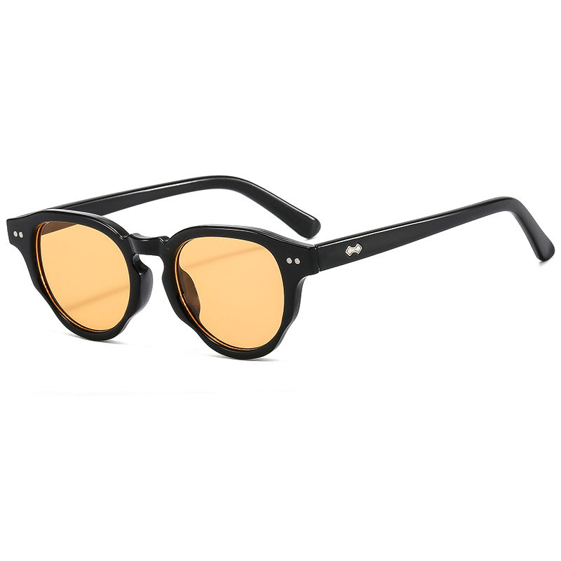 Women's fashionable sunglasses with oval frame and green glass Stornfield