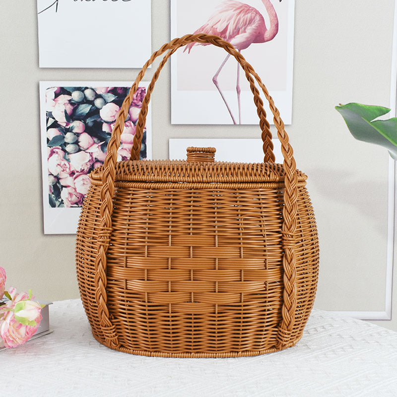 Handcrafted Wicker Storage Basket Stornfield