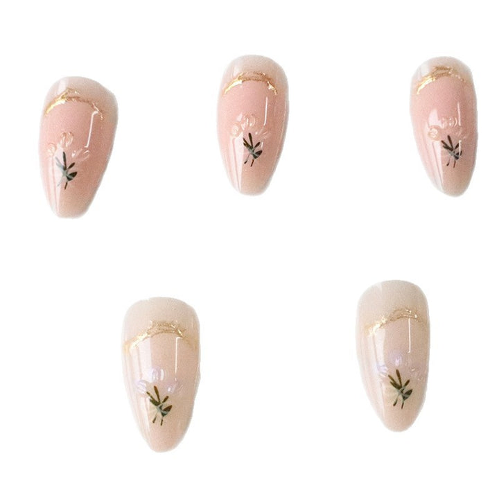 Artistic Long Almond-Shaped Nail Art Enhancements Stornfield