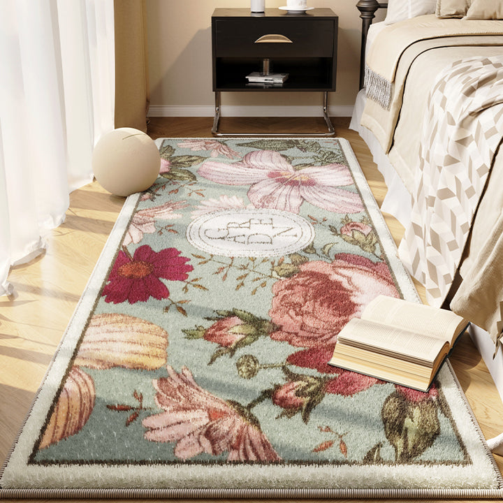 Vintage Checkerboard Pattern Area Runner Rug