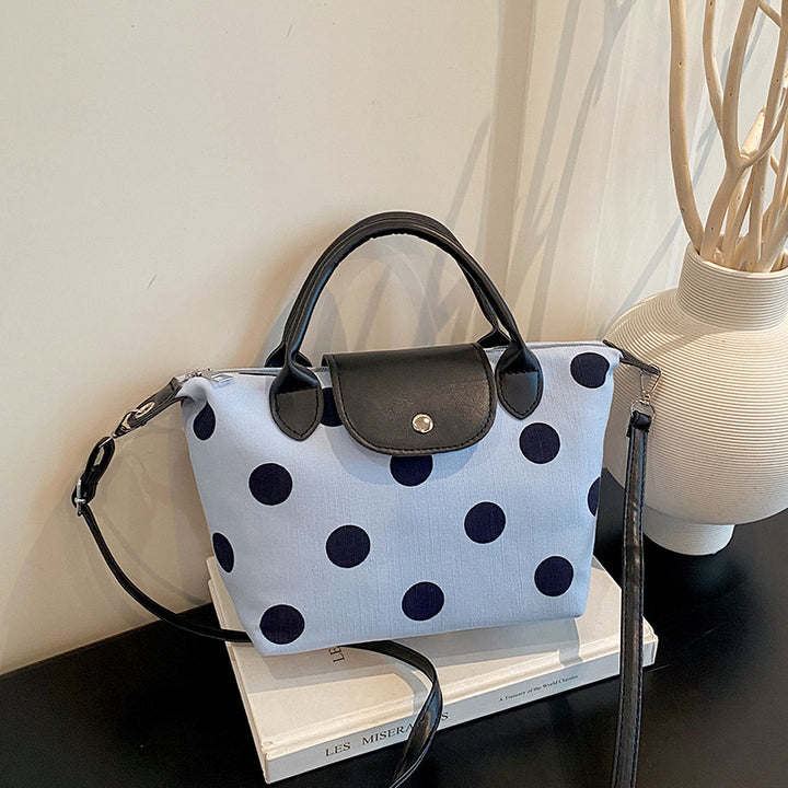Polka Dot Canvas Handbag