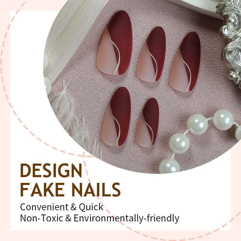 Nail art set with elegant wave patterns Stornfield