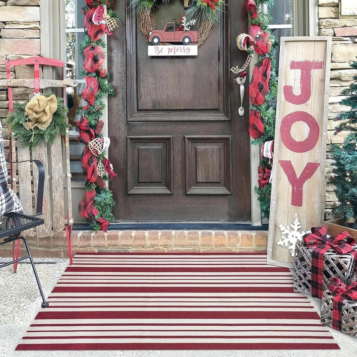 Decorative Striped Entry Mat
