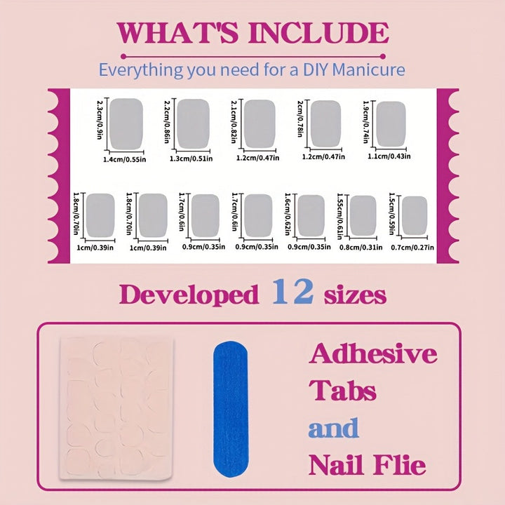 Acrylic nail set with modern, shiny design Stornfield