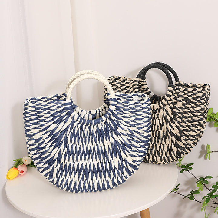 Stylish basket bag with round handle Stornfield