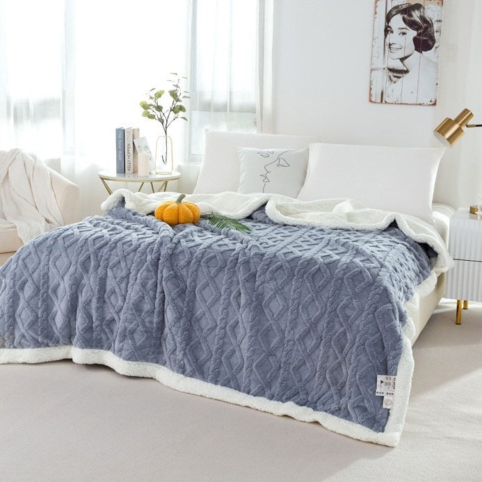 Cozy Patterned Fleece Blanket