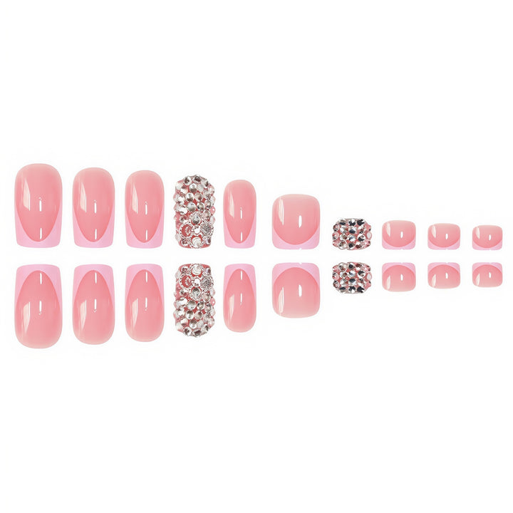 Glamorous French Tip Press-On Nail Set Stornfield