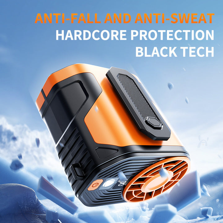 Unisex nan portable wearable rechargeable personal cooling fan with integrated flashlight and long-life lithium battery Stornfield