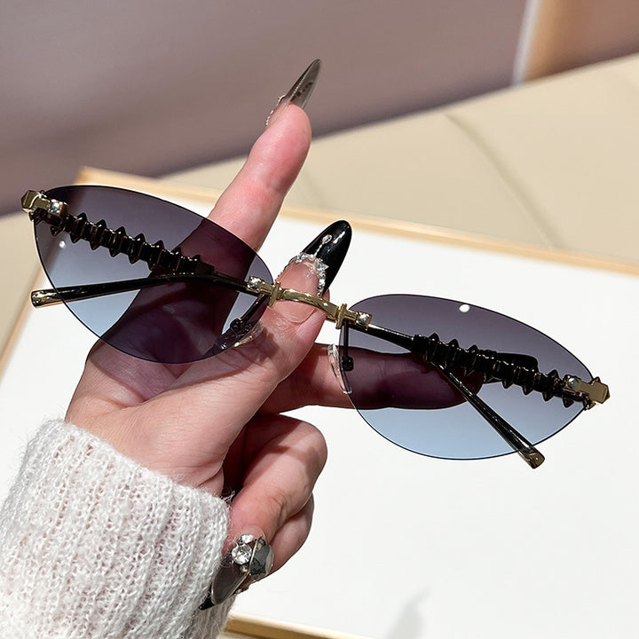 Women's fashionable glasses with elegant golden frame Stornfield
