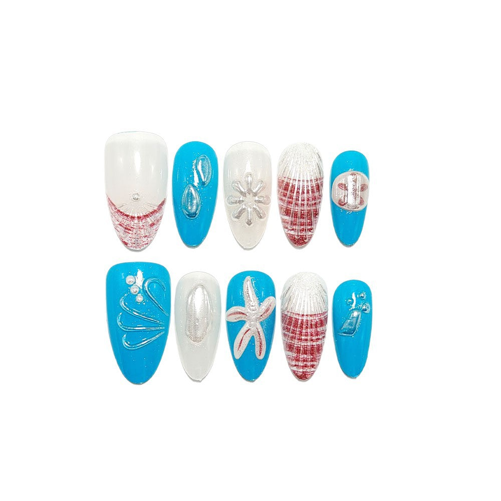 Artificial nails with maritime design Stornfield