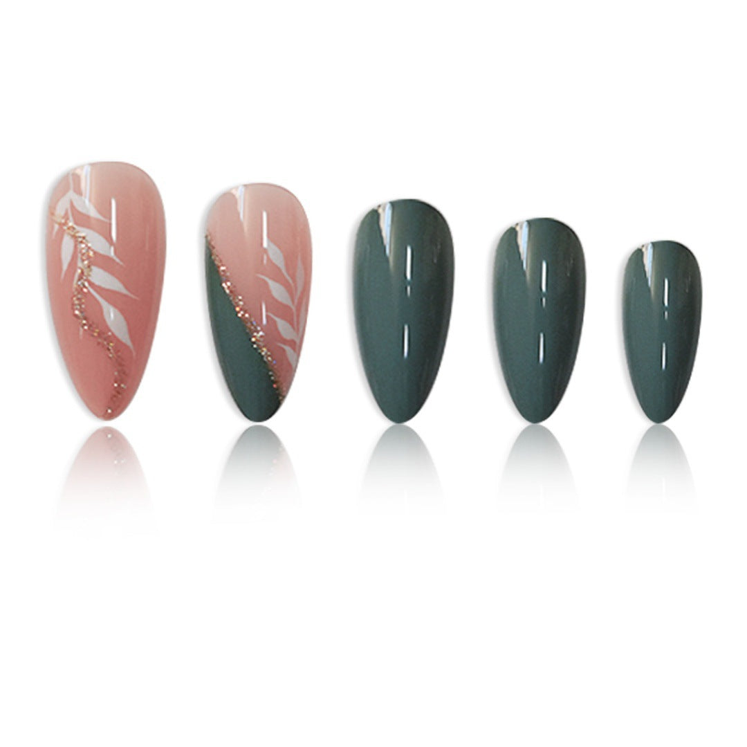 Elegant Almond-Shaped Press-On Nail Extensions Stornfield