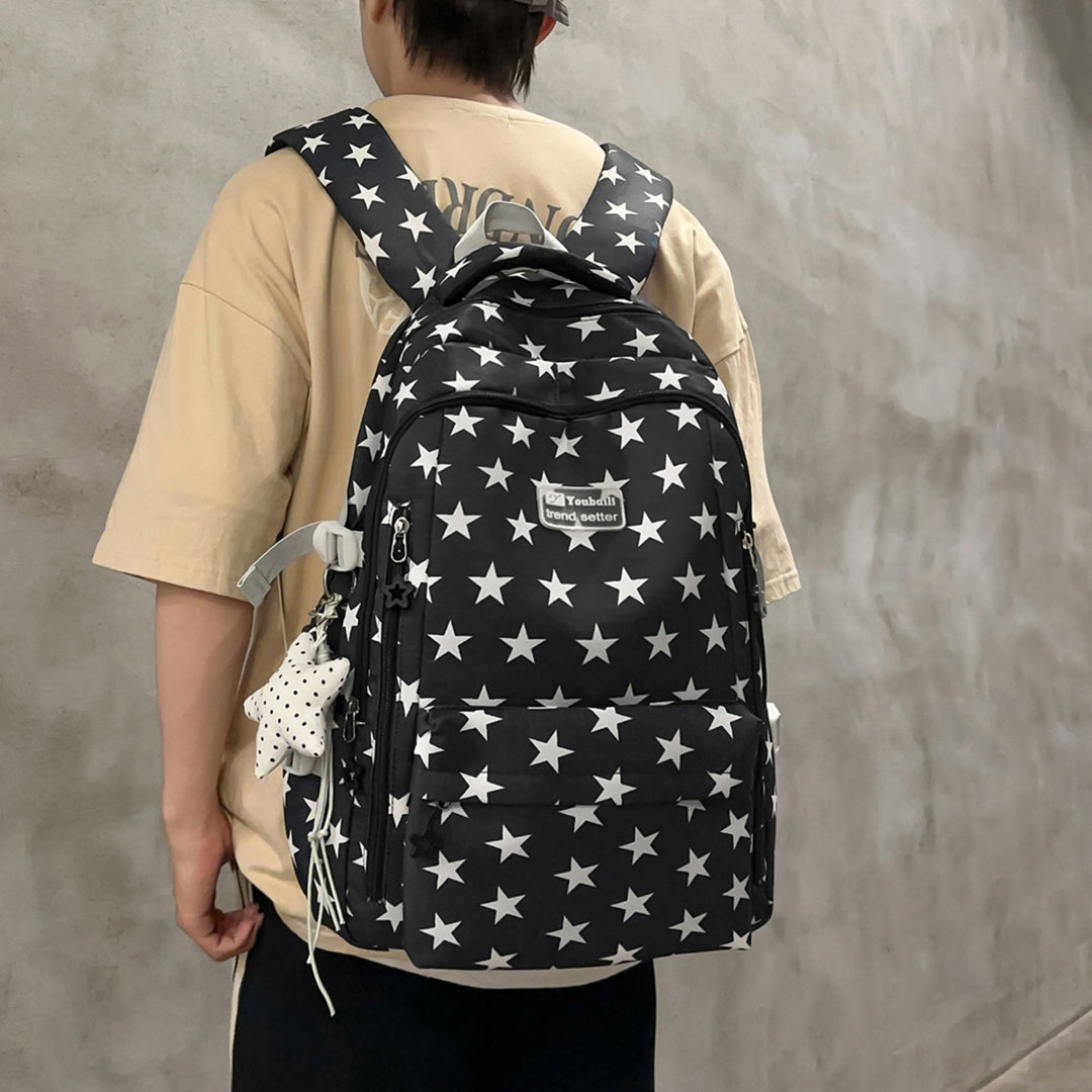 Trendy Star-Print School Backpack Stornfield