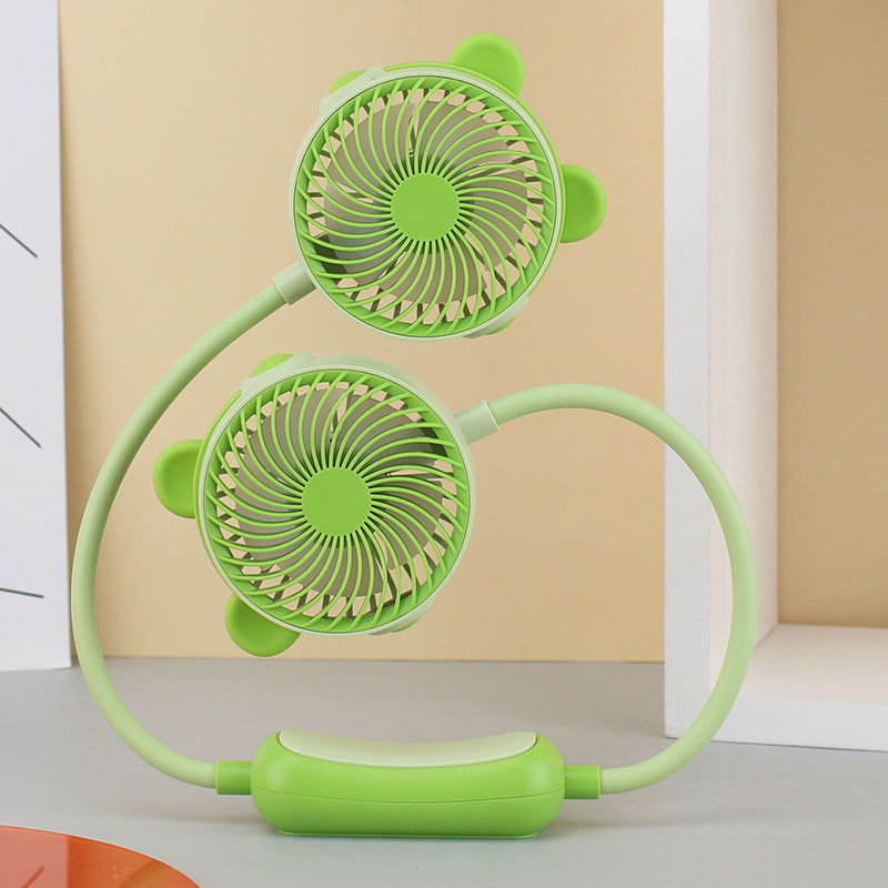 Ladies Portable Neck Fan with Flexible Mount and Dual Fan System Stornfield