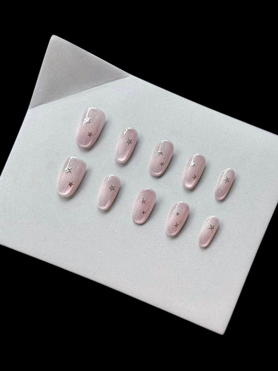 Press-On Nail Kit with Star Accents