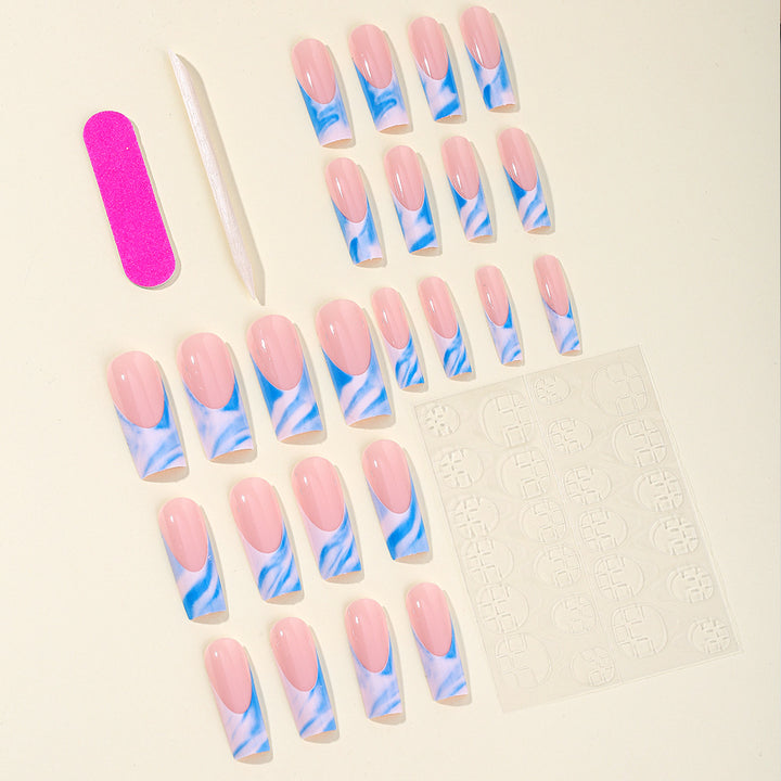 Marble Tip Acrylic Nail Set Stornfield
